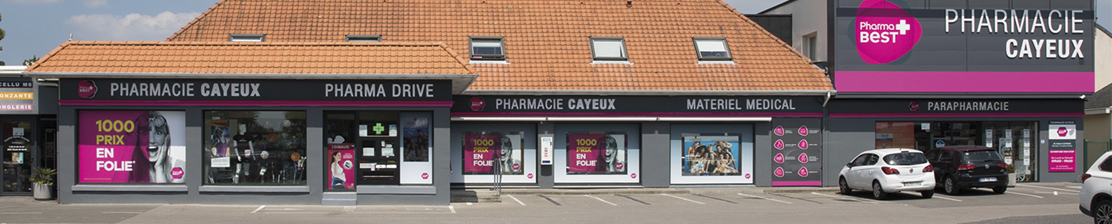 Panoramic image of the facade of the pharmacy