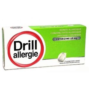 Drill allergy cetirizine 10mg 7 tablets