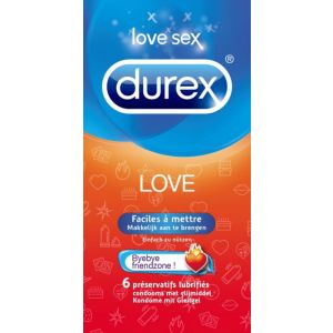 Love 6 natural rubber latex condoms