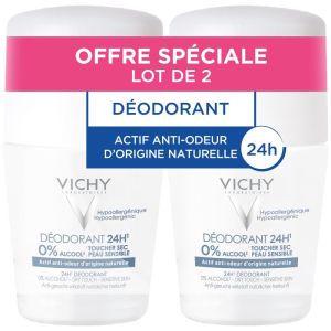 Roll-on deodorant 24h sensitive skin without aluminum salts 2x50ml