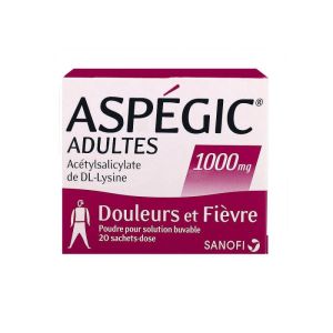 Aspégic 1000 mg adult 20 sachets