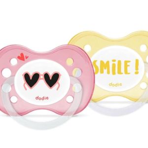 2 anatomical pacifiers +6 months Girly