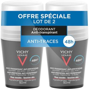 Roll-on deodorant 48h man antiperspirant sensitive skin 2x50ml