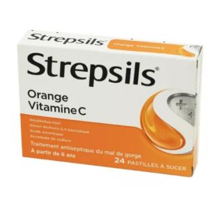 Strepsils orange vitamin C 24 lozenges