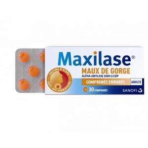 Maxilase sore throat 30 tablets