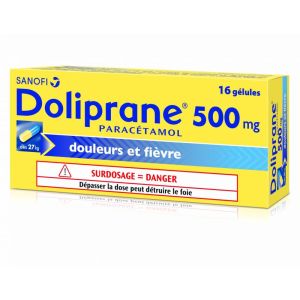 Doliprane 500mg 16 capsules