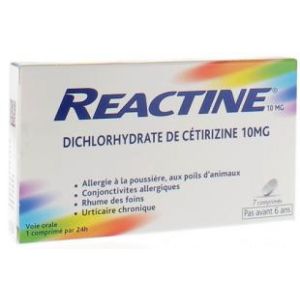 Reactine - 7 tablets