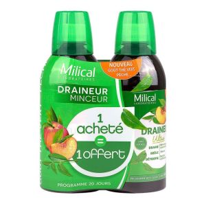 Slimming drainer 2x500ml (1 free) - Green tea & peach