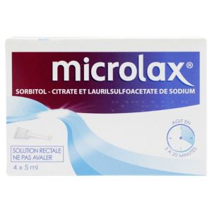 Microlax Rectal Solution for Adults - 4 single doses