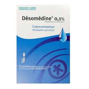 Desomedine 0.1% eye drops - 10 single doses