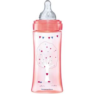 Initiation+ anti-colic baby bottle - 330ml - 6M+ - Pink