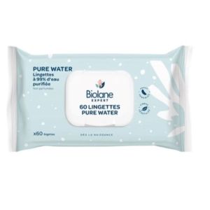 Biolane Lingettes Pure Water X60