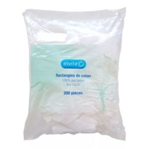 Alvita Rect Cotton Pads Sach200