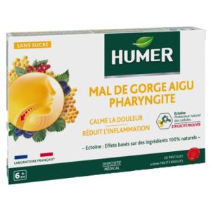 Humer 20 lozenges for acute sore throat