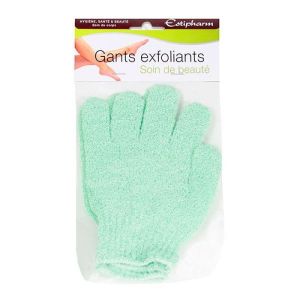 2 exfoliating gloves 100% polyamide - white - pink - green - purple - blue