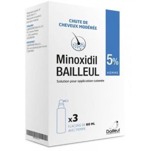 Minoxidil 5% skin solution 3x60ml