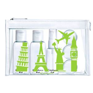 Green kit travel bottles 5 containers