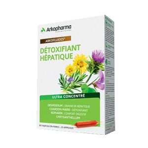 Arkofluides - Détoxifiant hépatique BIO - 20 ampoules