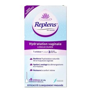 Replens vaginal gel 8 single doses