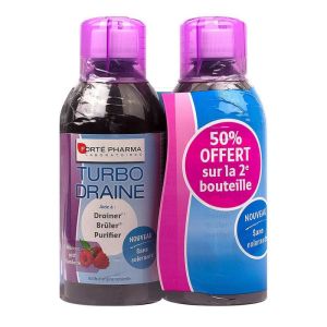 Turbodraine oral solution 2x500ml - raspberry flavor