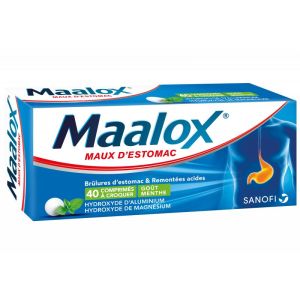 Maalox stomach pain 40 mint tablets