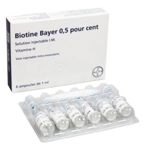 Biotin 0.5% solution for injection I.M 6 vials