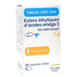 Acide Omega-3 Egc 1G Caps Fl28