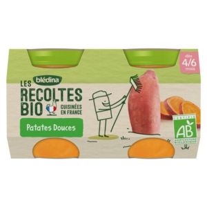 Petits pots bébé bio patate douce dès 4/6 mois - 2x130g