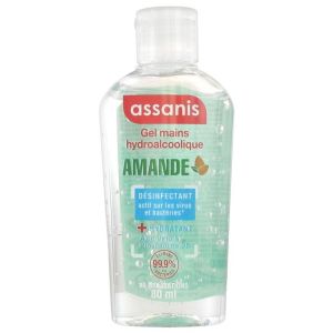 Pocket scented sweet almond antibacterial gel 80ml