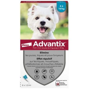 Advantix small dog 4 to 10kg - 6 pipettes