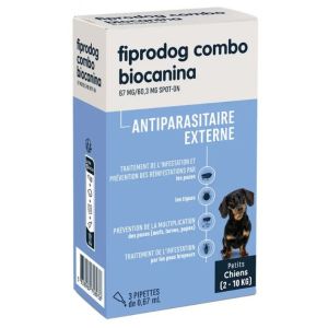 Biocanina Fiprodog Combo Petit Chien 3Pip