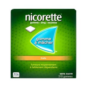 Nicorette Fruit Gum 2mg - 210 gummies