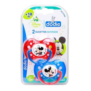 2 anatomical pacifiers +18 months Disney Mickey