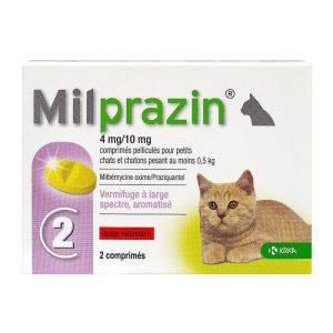 Milprazin 4/10 mg cats 2 tablets