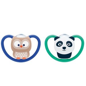 Sucette Space 6-18m - Panda/Hibou x2