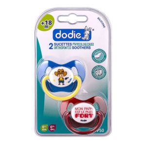 Duo physiological pacifiers 18 months +