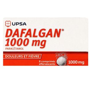 Dafalgan 1g 8 effervescent tablets