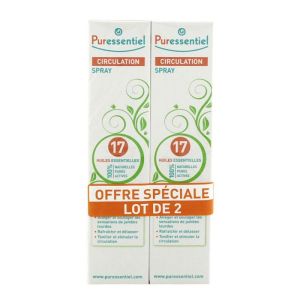 Circulation Spray with 17 essential oils, 2 x 100ml