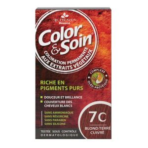 Color & Soin permanent color - 7C copper earth blonde