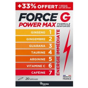 Force G Power Max reinforced formula 20 vials