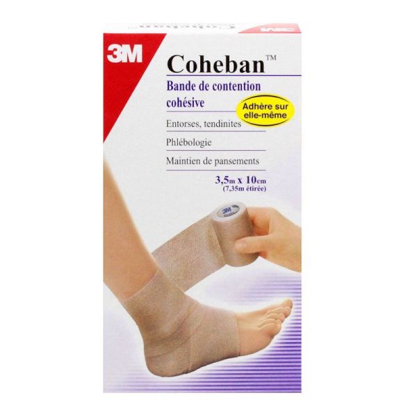 Coheban cohesive compression bandage 3.5m x 10cm (flesh)