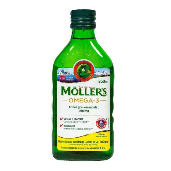 Moller's lemon cod liver oil 250ml