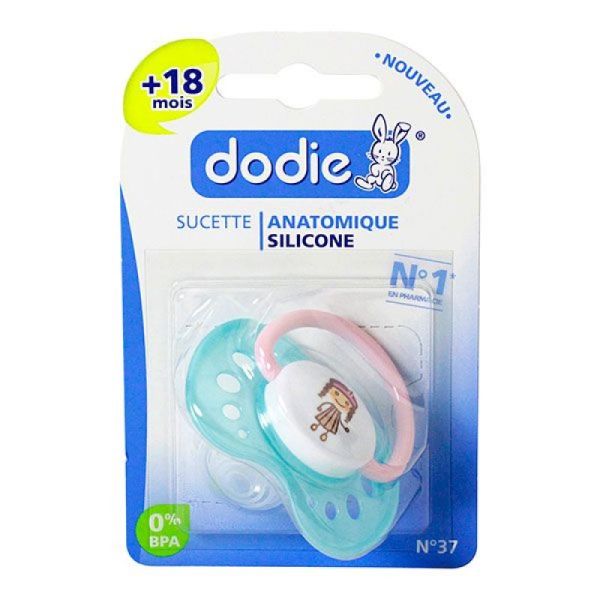 Anatomic night pacifier +18 months silicone - Indian n°37