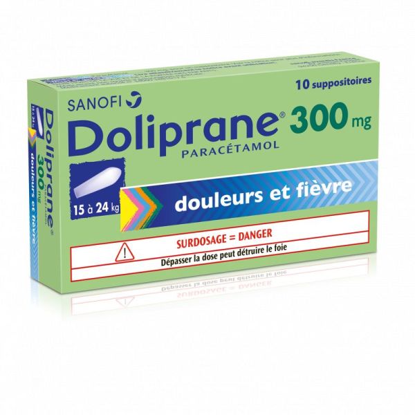 Doliprane 300mg 10 suppositories