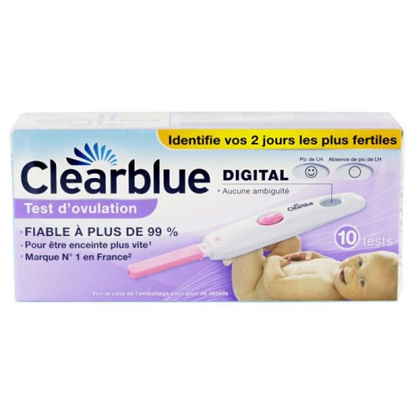 10 Clearblue digital ovulation tests 2 days