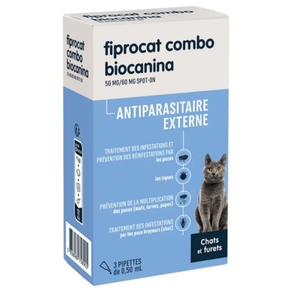 Biocanina Fiprocat Combo Chat Furet 3Pip