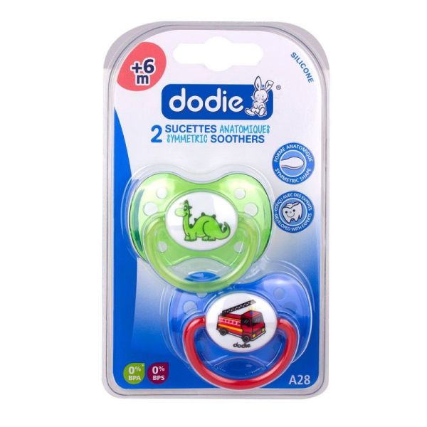 Duo anatomical pacifiers boy 6 months +