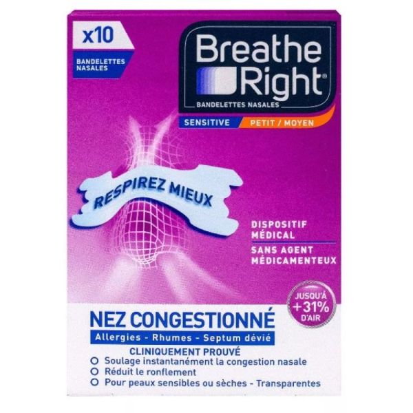 Sensitive Congested Nose Nasal Strips - 10 units