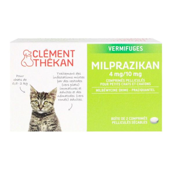 2 tablets Vermifuge Milprazikan 4mg / 10mg