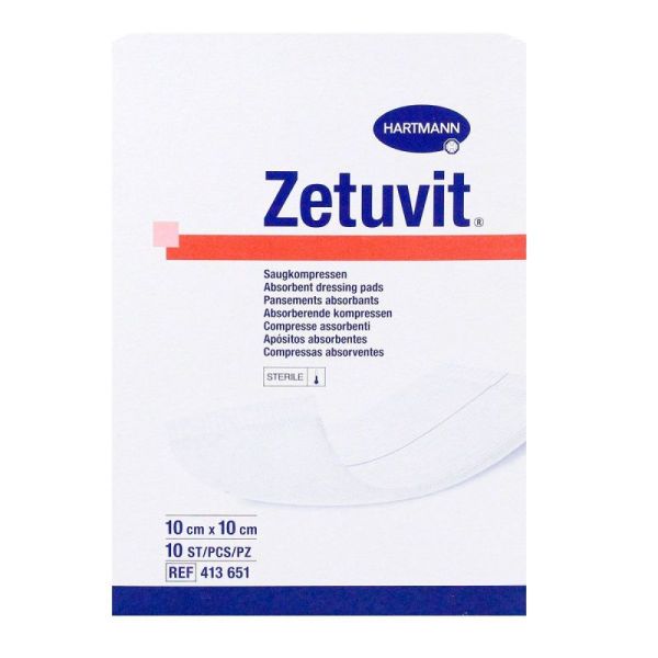 Zetuvit absorbent dressings 10x10cm